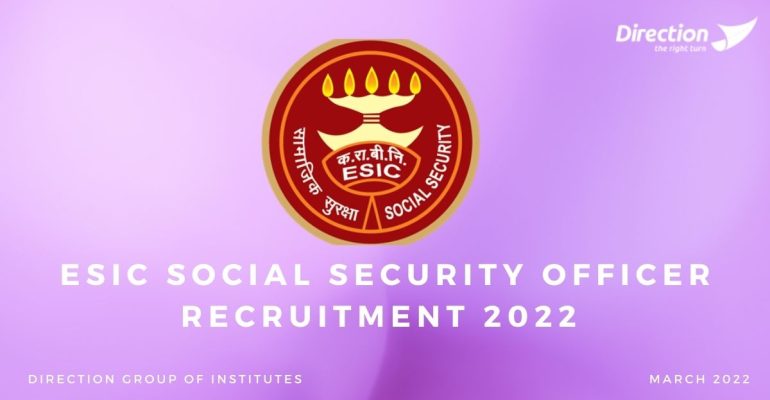 ESIC Social Security Officer recruitment 2022